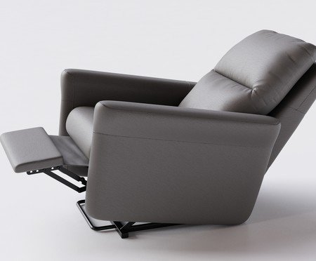 Poltrona Blend com Lift Couro Cinza | Westwing