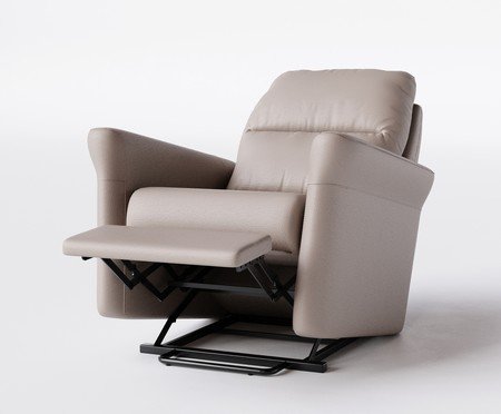Poltrona Blend com Lift Couro Bege | Westwing