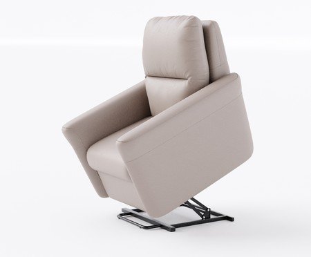 Poltrona Blend com Lift Couro Bege | Westwing