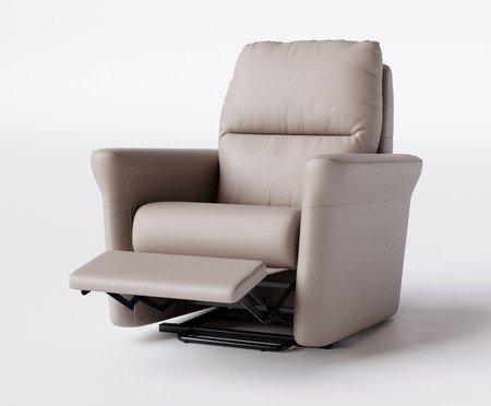Poltrona Blend com Lift Couro Bege | Westwing