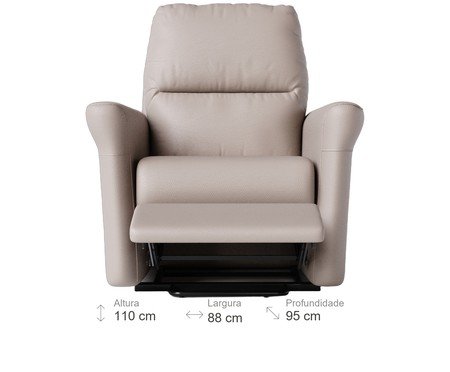 Poltrona Blend com Lift Couro Bege | Westwing