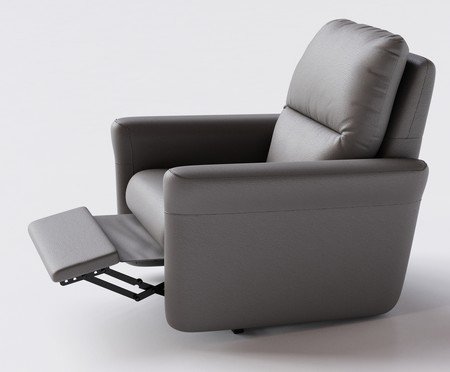 Poltrona Blend sem Lift Couro Cinza | Westwing