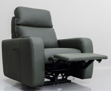 Poltrona Essenza com Lift Couro Cinza | Westwing