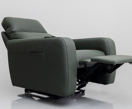 Poltrona Essenza com Lift Couro Cinza | Westwing