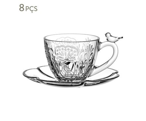 Jogo de Xícaras para Café em Cristal Ecológico Canary, transparent | WestwingNow