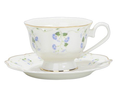 Xícara para Café com Borda Dourada em New Bone China Royal Romantic | Westwing