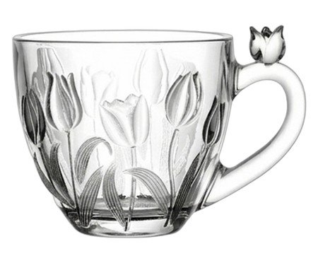 Jogo de Xícaras para Café em Cristal Ecológico Tulipa | Westwing