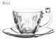 Jogo de Xícaras para Café em Cristal Ecológico Tulipa, transparent | WestwingNow