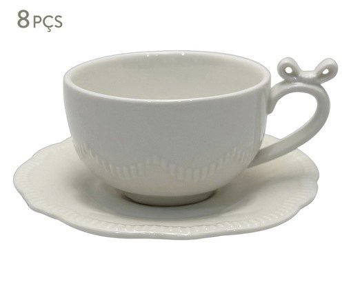 Jogo de Xícaras para Café em New Bone China Lacet, white | WestwingNow