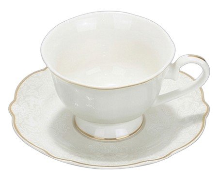Xícara para Café com Borda Dourada em New Bone China Royal Classic | Westwing
