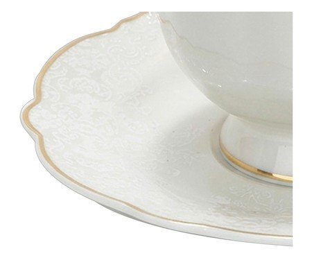 Xícara para Café com Borda Dourada em New Bone China Royal Classic | Westwing