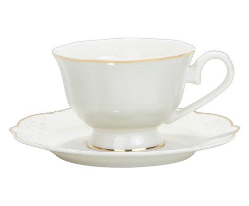 Xícara para Café com Borda Dourada em New Bone China Royal Classic, white | WestwingNow