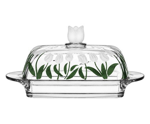 Mantegueira em Cristal Ecológico Tulipa Verde, transparent | WestwingNow
