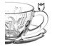 Jogo de Xícaras para Chá em Cristal Ecológico Tulipa, transparent | WestwingNow