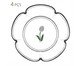 Jogo de Pratos para Sobremesa em Cristal Ecológico Tulipa Verde, transparent | WestwingNow