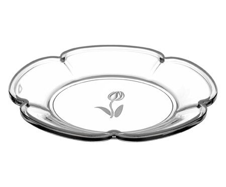 Jogo de Pratos para Sobremesa em Cristal Ecológico Tulipa | Westwing