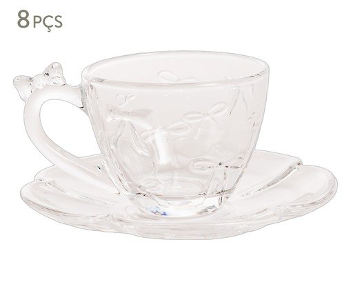 Jogo de Xícaras para Café em Cristal Ecológico Belle, transparent | WestwingNow