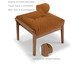 Puff em madeira maciça Kila, wood pattern | WestwingNow