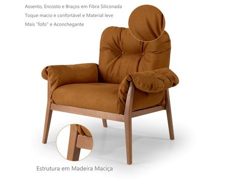 Poltrona em madeira maciça Kila | Westwing