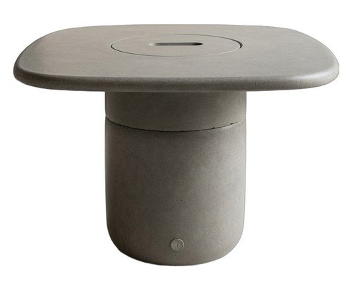 Mesa de Centro Alta com Lareira Órion Cinza, grey | WestwingNow