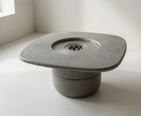 Mesa de Centro com Lareira Órion Cinza | Westwing
