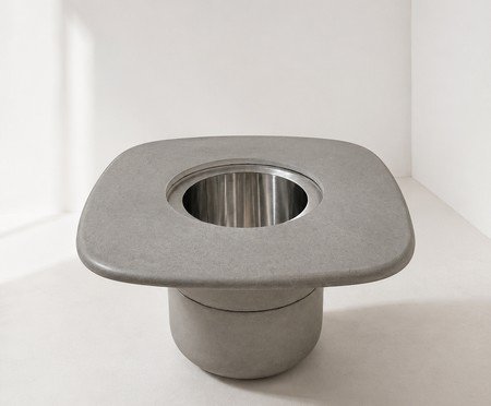 Mesa de Centro com Champanheira Órion Cinza | Westwing