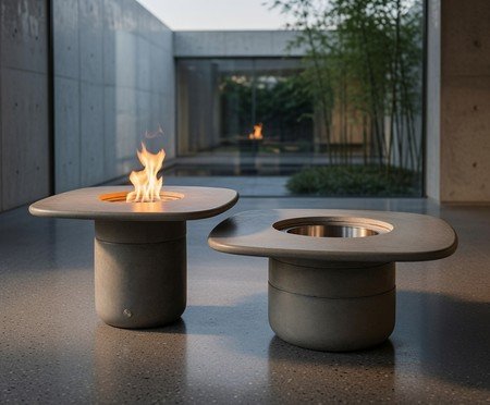 Mesa de Centro com Champanheira Órion Cinza | Westwing