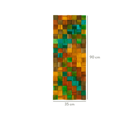 Quadro de Madeira 3D Ashtar - 35X90cm | WestwingNow