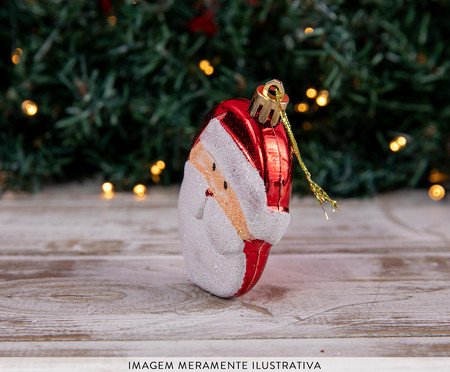 Jogo de Enfeites Rosto Noel | Westwing