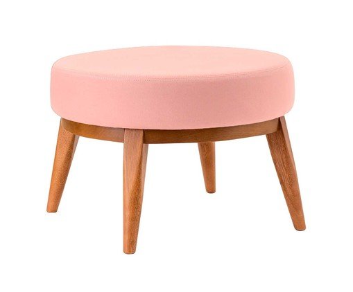 Pufe de Madeira Valentina - Rosa, Rosa | WestwingNow