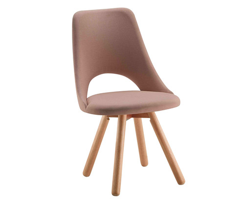 Cadeira Elemto Giratória - Rosé e Natural, Rose | WestwingNow