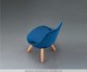 Cadeira Elemto Giratória - Azul Petróleo e Natural, Azul | WestwingNow