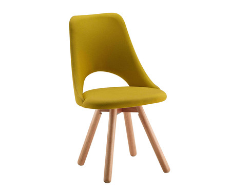 Cadeira Elemto Giratória - Amarelo Queimado e Natural | WestwingNow