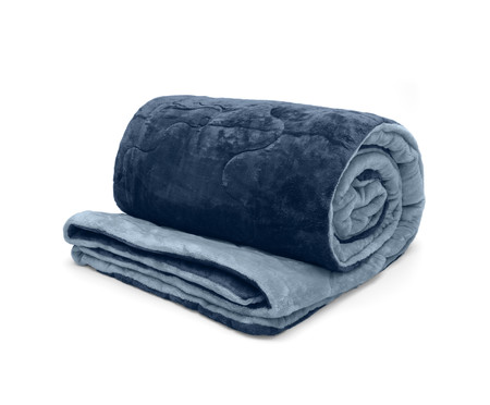 Edredom Plush Flanel - Azul Jeans Escuro | WestwingNow