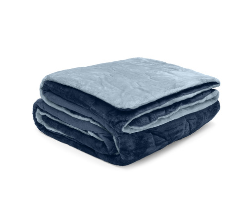 Edredom Plush Flanel - Azul Jeans Escuro, Azul | WestwingNow
