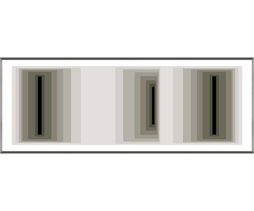 Quadro com Vidro Minimal - 73x193cm, Multicolorido | WestwingNow