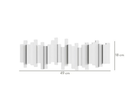 Cabideiro de Parede Sticks - Branco | Westwing