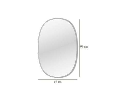 Espelho de Parede José Cinza - 61x91cm | WestwingNow