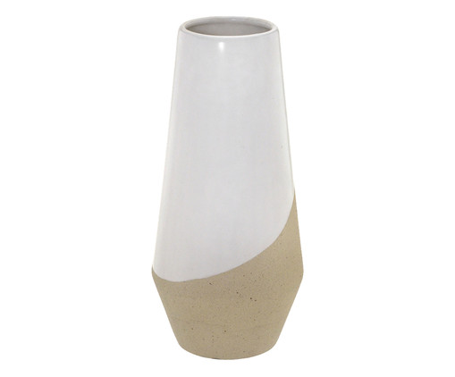Vaso em Cerâmica Taylor - Branco, Branco e Bege | WestwingNow