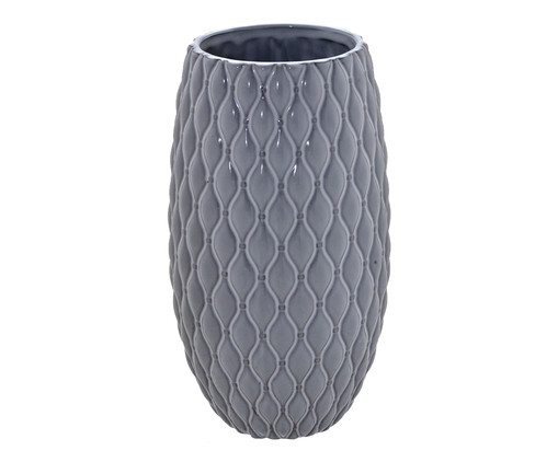 Vaso em Cerâmica Eva Nita - Cinza, Cinza | WestwingNow