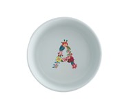 Comedouro Pet em Porcelana Monograma Floral - Letra 