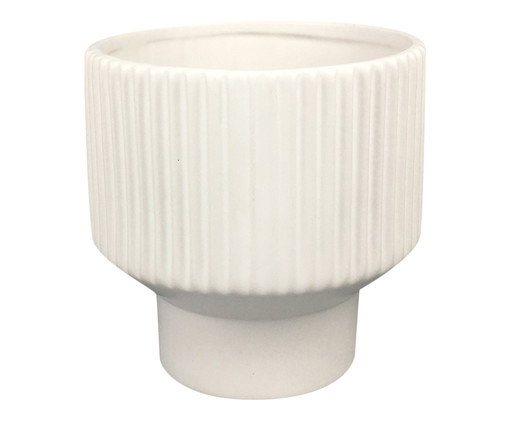 Vaso em Cerâmica Alencar - Branco, Branco | WestwingNow