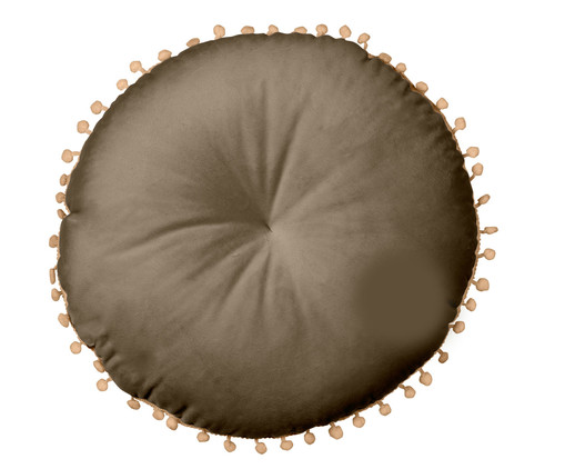 Almofada Round com Griló Chocolate, Marrom | WestwingNow