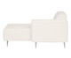Sofá Modular com Chaise Esquerda em Linho Antonio Chá Branco, Branco | WestwingNow