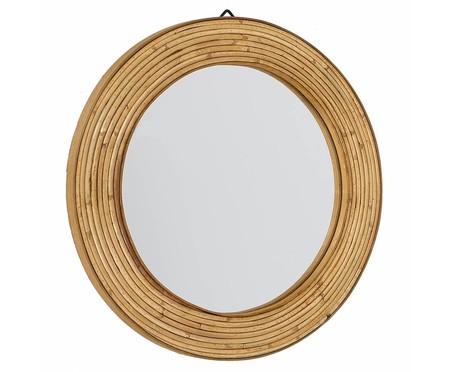 Espelho de Parede Redondo Bobbi Natural - 46cm
