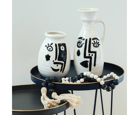 Vaso em Cerâmica Lacey - Branco | WestwingNow