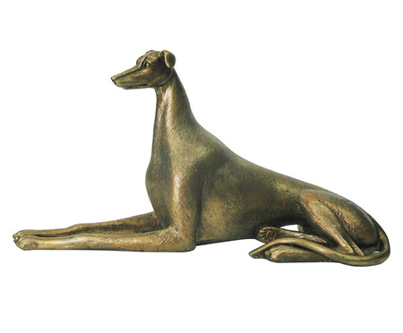 Escultura em Resina Cachorro - Dourado