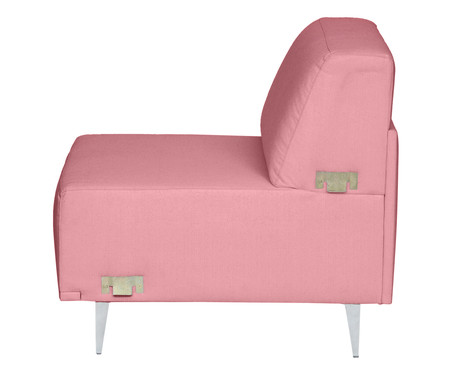 Sofá Modular com Chaise Esquerda Antonio Rosa Flamingo | WestwingNow