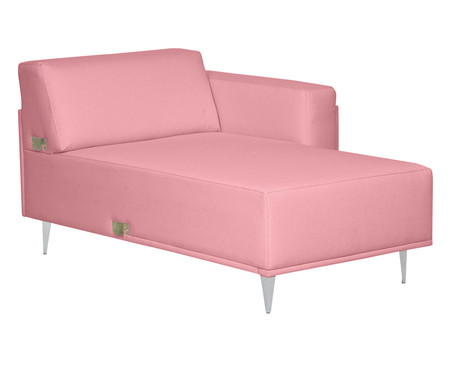 Sofá com Chaise Esquerda Antonio - Rosa Flamingo | WestwingNow