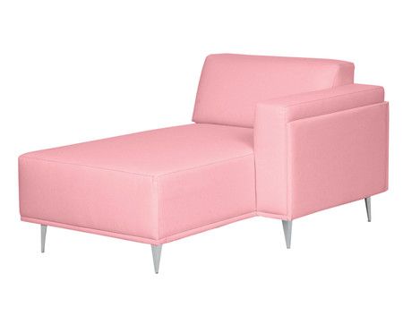 Sofá com Chaise Esquerda Antonio - Rosa Flamingo | WestwingNow